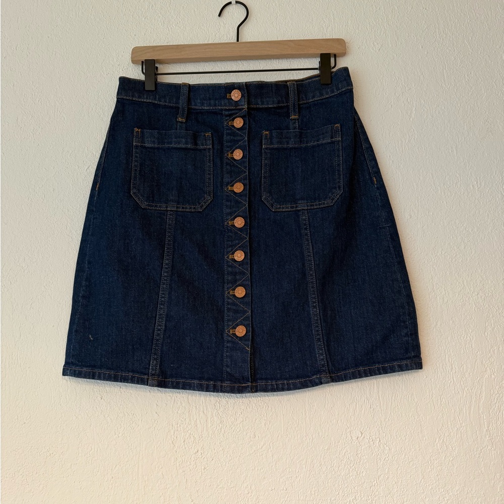 Madewell Denim Button-Front Skirt